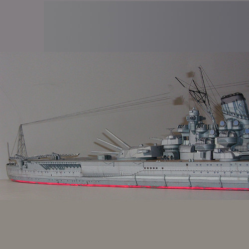 二战经典战舰系列 3D纸模型 1:250战列舰纸模型 - 图2