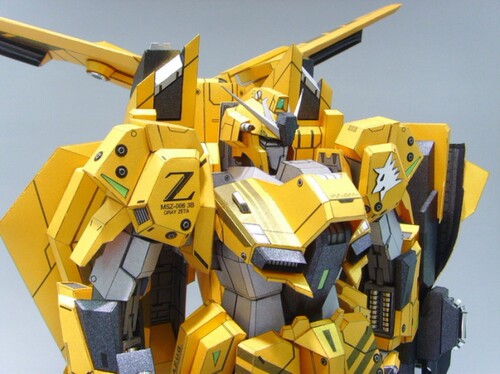 3D纸模型 高达 黄狼ZETA PG MG 珠光版拼装手工diy 满38包邮 - 图0