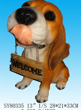 仿真挂牌摆件家居客厅礼品名犬