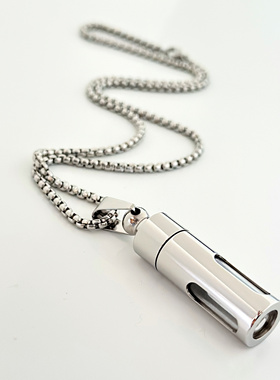 钛钢男女空心管型项链百搭不掉色