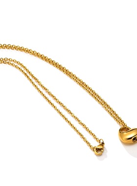 钛钢女士心形项链空心吊坠不掉色