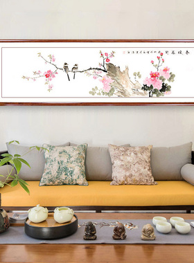 牡丹花纯手绘真迹卧室床头国画