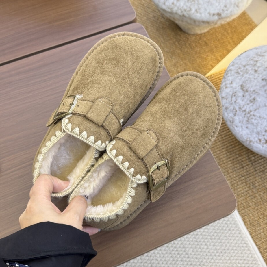 复古厚底加绒勃肯单鞋女外穿棉鞋2025冬新款保暖一脚蹬平底雪地靴,淘宝优惠券,粉丝福利购,淘宝优惠卷