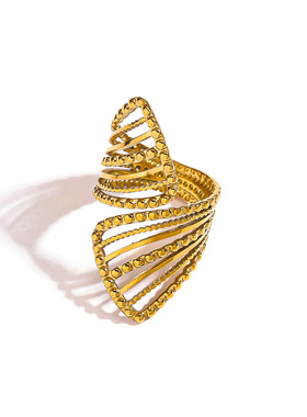 不掉色戒指ins可调节开口设计指