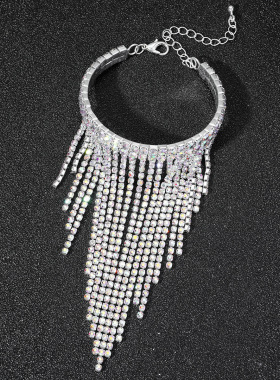 DINGKA超闪宽边水钻流苏手链女 拉丁舞肚皮舞交谊舞国标舞手链