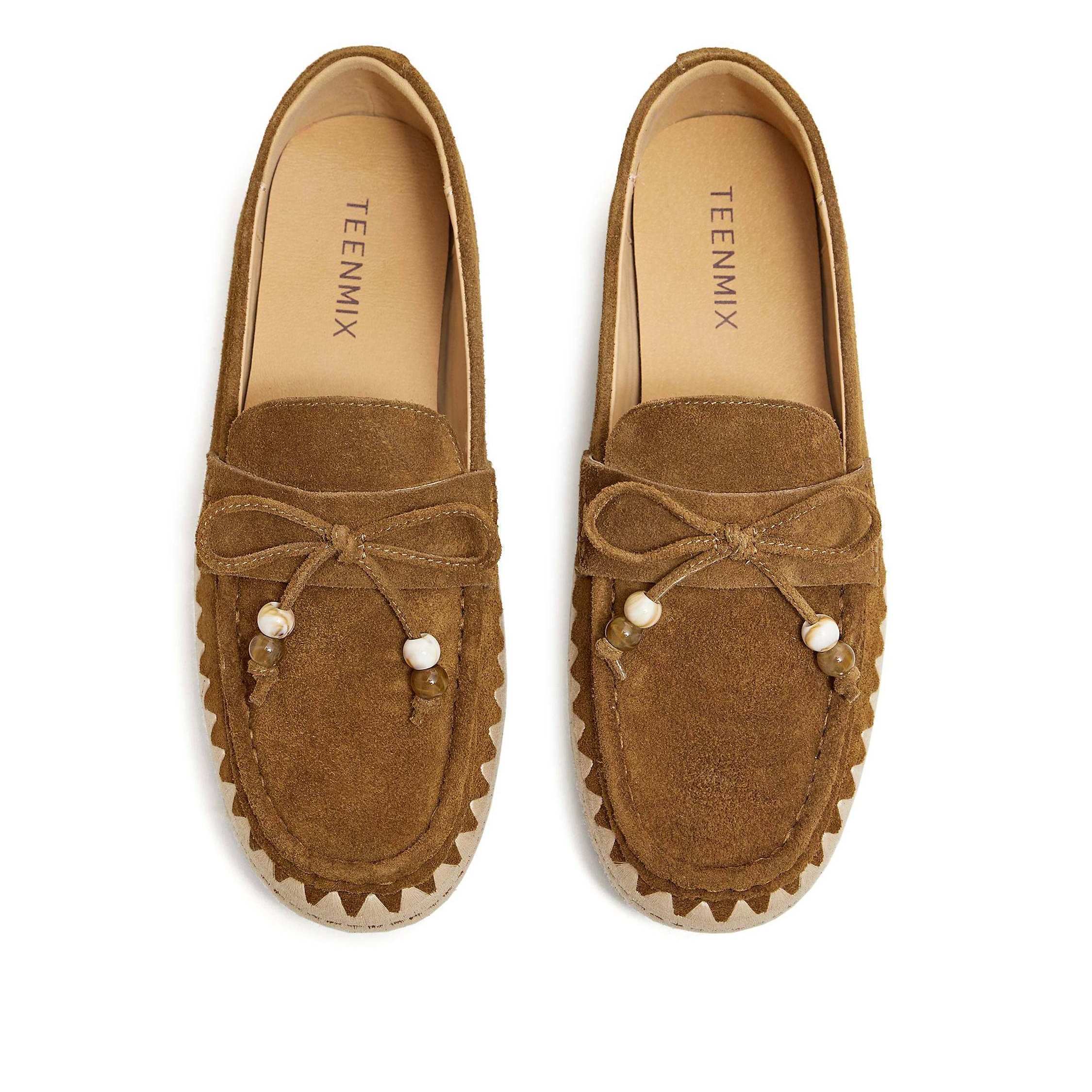 专柜正品天美意2026春新款女鞋复古串珠平底一脚蹬乐福鞋KE092AM6,淘宝优惠券,粉丝福利购,淘宝优惠卷