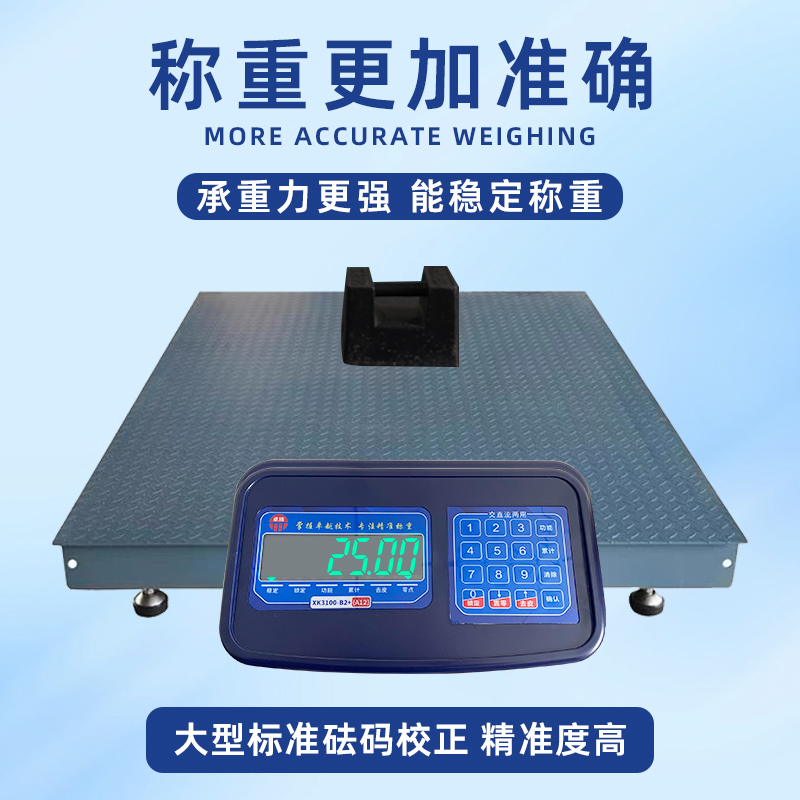 上海友声高精度电子地磅秤1-3吨地磅称工业地磅平台秤0.1kg0.05kg-图2