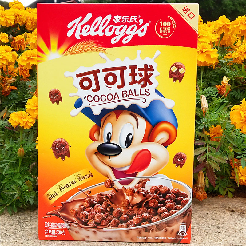 家乐氏可可球谷脆格即食冲饮早餐麦片KELLOGG‘S COCO BALLS CHEX - 图1