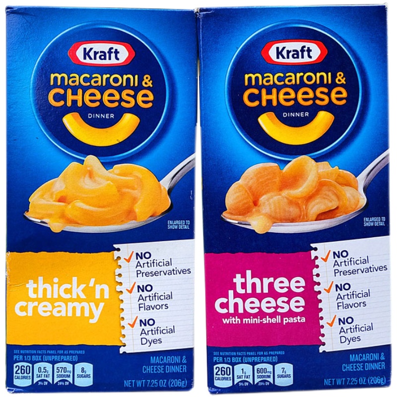 美国卡夫稠滑奶酪芝士通心粉通心面KRAFT MACARONI CHEESE DINNER-图3