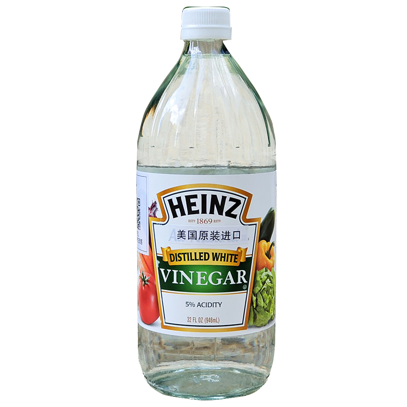 玻璃瓶装美国进口亨氏白醋天然蒸馏醋HEINZ ALL NATURAL VINEGAR - 图0