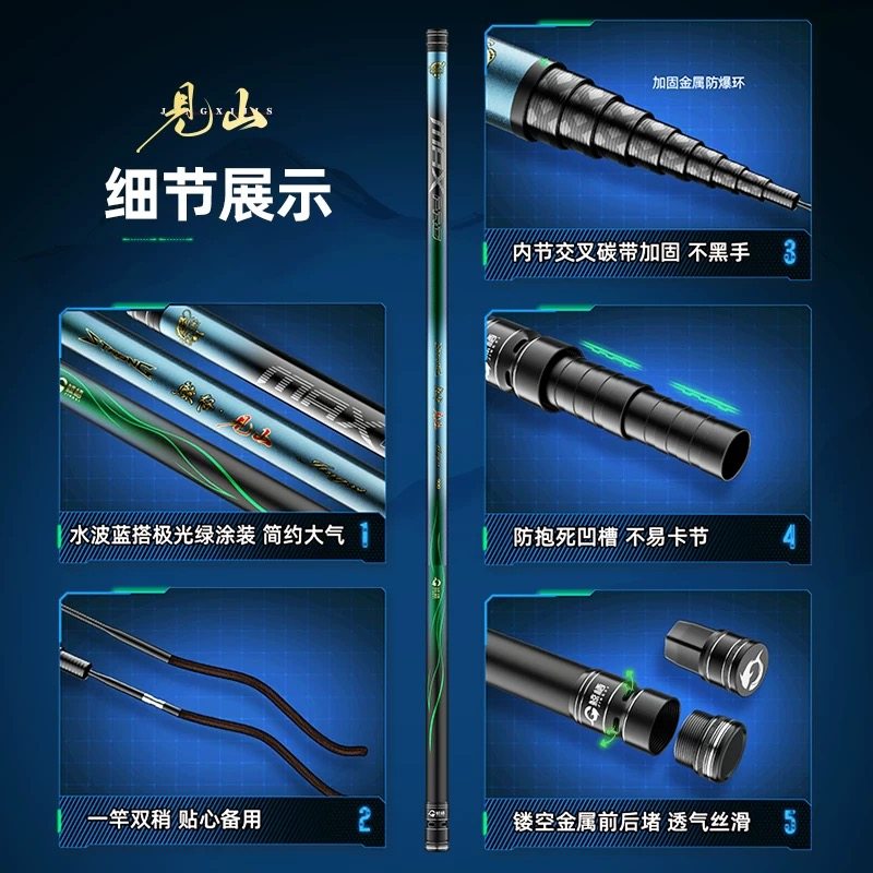 鱼栖林鲸栖见山短节炮竿传统钓超轻超硬钓鱼手杆大炮杆打窝杆鱼杆,淘宝优惠券,粉丝福利购,淘宝优惠卷