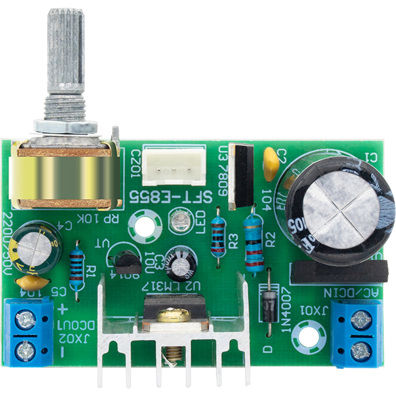 LM317电源板调压板带保护电路连续可调线性直流稳压器电子模块