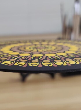 印度风情曼陀罗波点成品家居装饰手工绘画卡纸作品MandalaZen摆件