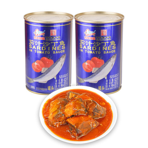 古龙食品茄汁沙丁鱼罐头酸甜拌饭熟食即食番茄鱼海鲜批发425g - 图2