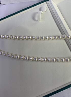 无调冷白极光真科研Rose项链8.5-9mm日本akoya珍珠正圆几乎无瑕