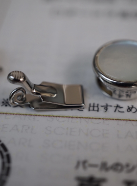 日本制天然贝母银制扣头手链diy珍珠项链配件插片扣