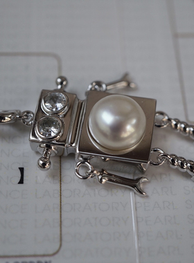 进口工艺纯银珍珠吊坠挂件机器人吊坠s925淡水珍珠