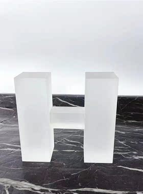 水晶现代轻奢H型透明水晶摆件