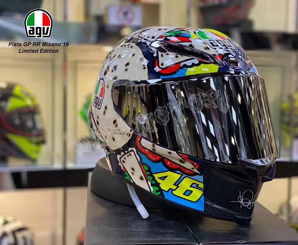 DDT正品AGV Pista GPRR Misano碳纤维vr46罗西披萨西瓜赛机车头盔-图0