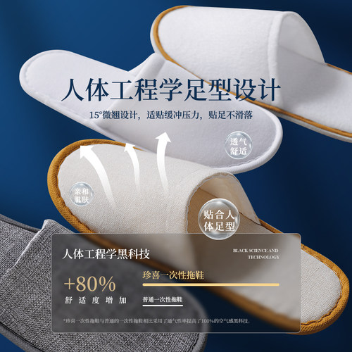 一次性拖鞋五星级酒店美容院专用儿童家用室内待客旅行可洗澡防滑 - 图0