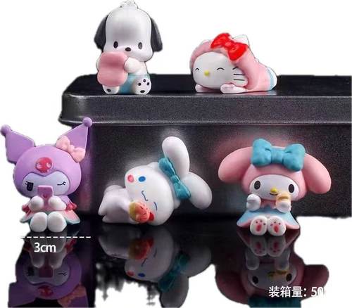 包邮美乐蒂库洛米帕恰狗套装生日蛋糕装饰摆件三丽鸥玉桂狗插件 - 图0