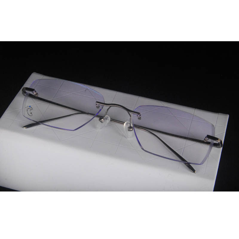 钻石切边眼镜男女士复古大框防蓝光近视眼镜男纯钛无框眼镜框1062,淘宝优惠券,粉丝福利购,淘宝优惠卷