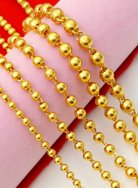 沙金项链银艺福越南沙金圆珠通用