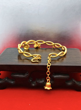 仿真金手镯越南沙金黄金同款女