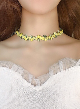 choker复古甜美风短款项圈锁骨链