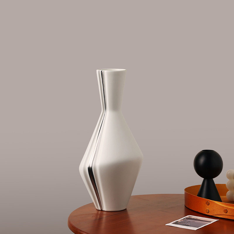 景德镇轻奢高级感小众装饰品白色花瓶客厅插花餐桌样板间别墅,淘宝优惠券,粉丝福利购,淘宝优惠卷