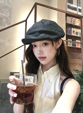 狗狗公园｜牛仔不规则贝雷帽韩系百搭显脸小休闲报童帽小众氛围感