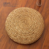 Handmade straw bay window Zen meditation style round meditation cushion