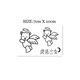TATTOO QUEEN 91 Cute Angel Bear Magical Girl Crescent Ankle Tattoo Sticker