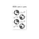 Flower-Armed Girl TATTOO S82 Starry Sky Letter Plane Small Fresh Tattoo Stickers 4 pieces per sheet