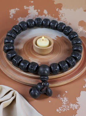 雷击枣木六字手串男女手持念珠