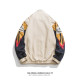 Stand-collar autumn loose colorblock jacket
