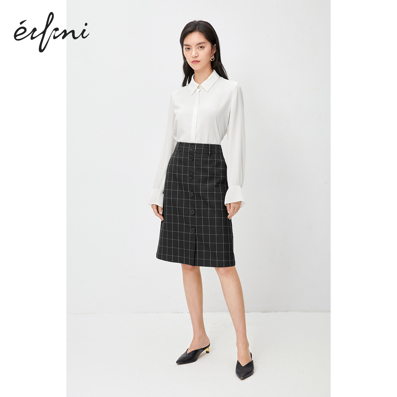 伊芙丽小2020新款春秋装高腰包臀裙 伊芙丽旗舰半身裙