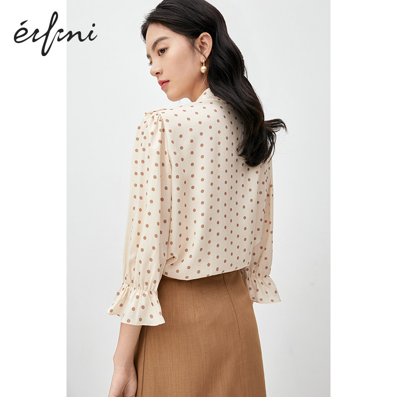 伊芙丽雪纺衫女2020新款韩版小上衣 伊芙丽旗舰蕾丝衫/雪纺衫