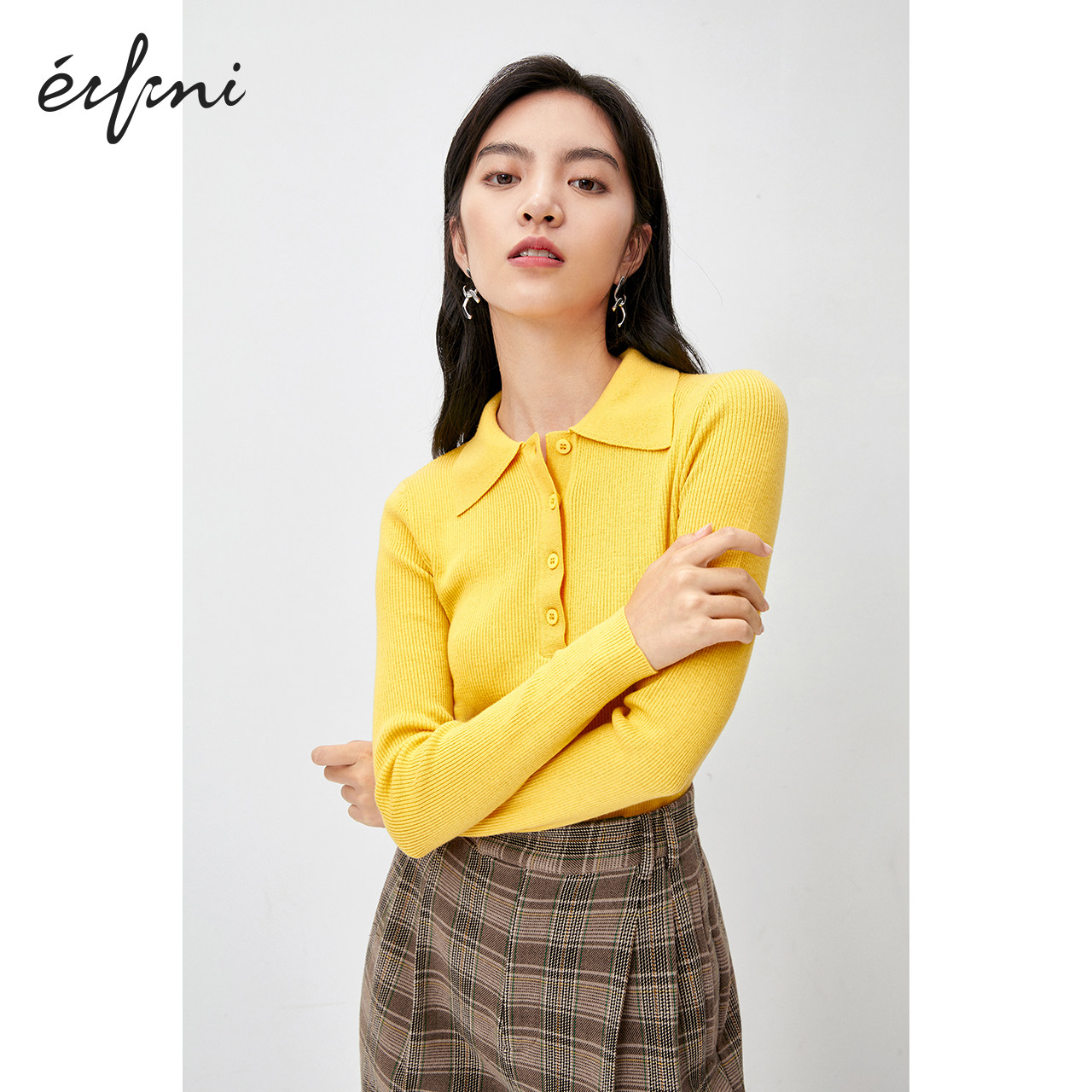 伊芙丽早秋2020年秋冬装新款针织衫 伊芙丽旗舰毛针织衫