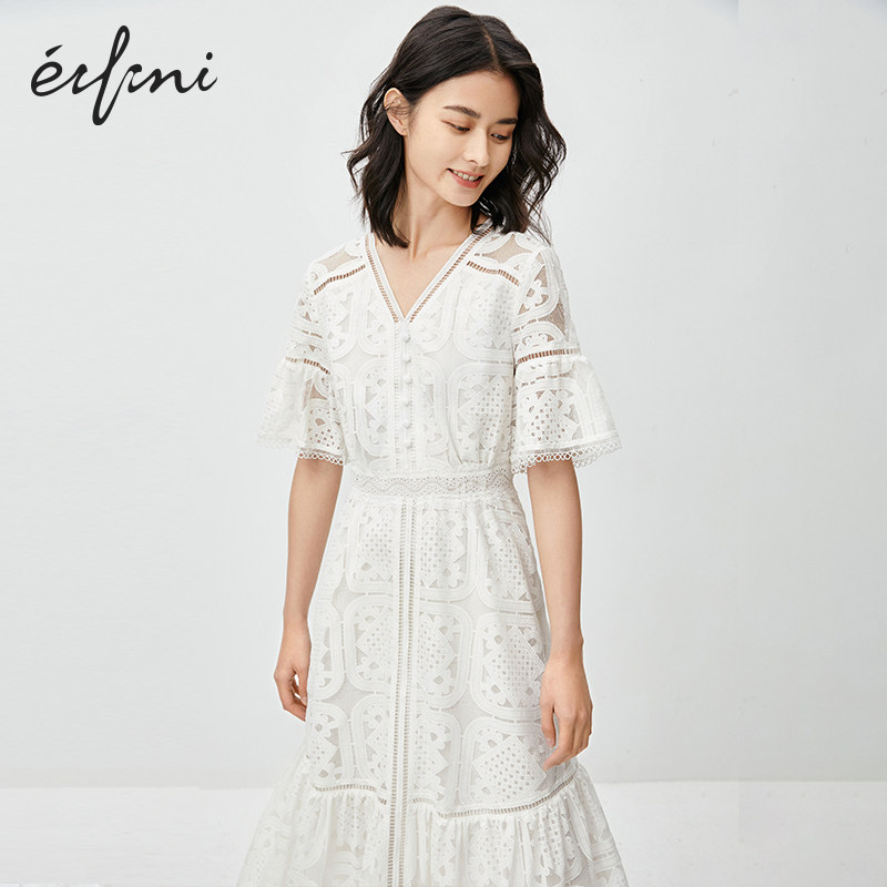 伊芙丽2020新款显瘦可盐可甜连衣裙 伊芙丽旗舰连衣裙