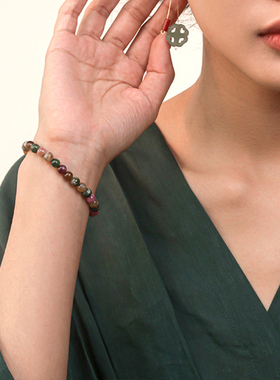 新中式天然碧玺串珠手串手链