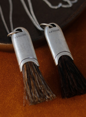 Moment 天然马鬃毛毛刷长款项链毛衣链饰品配饰女秋冬小众高级感