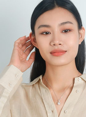 小镇时光天然珍珠吊坠纯银项链