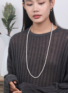 天然淡水珍珠长款项链毛衣链