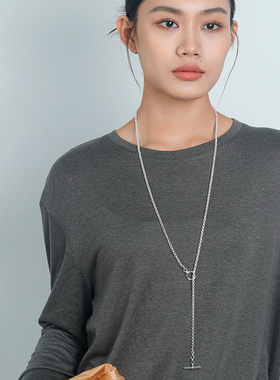 设计感OT扣长款项链毛衣链