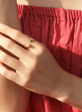 荆棘玫瑰925纯银戒指指环