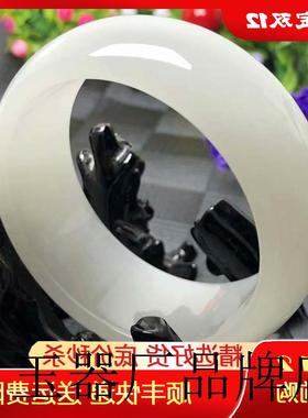 高端老坑和田羊脂玉手镯高端少女款白玉镯子旺夫真玉手镯加宽加厚