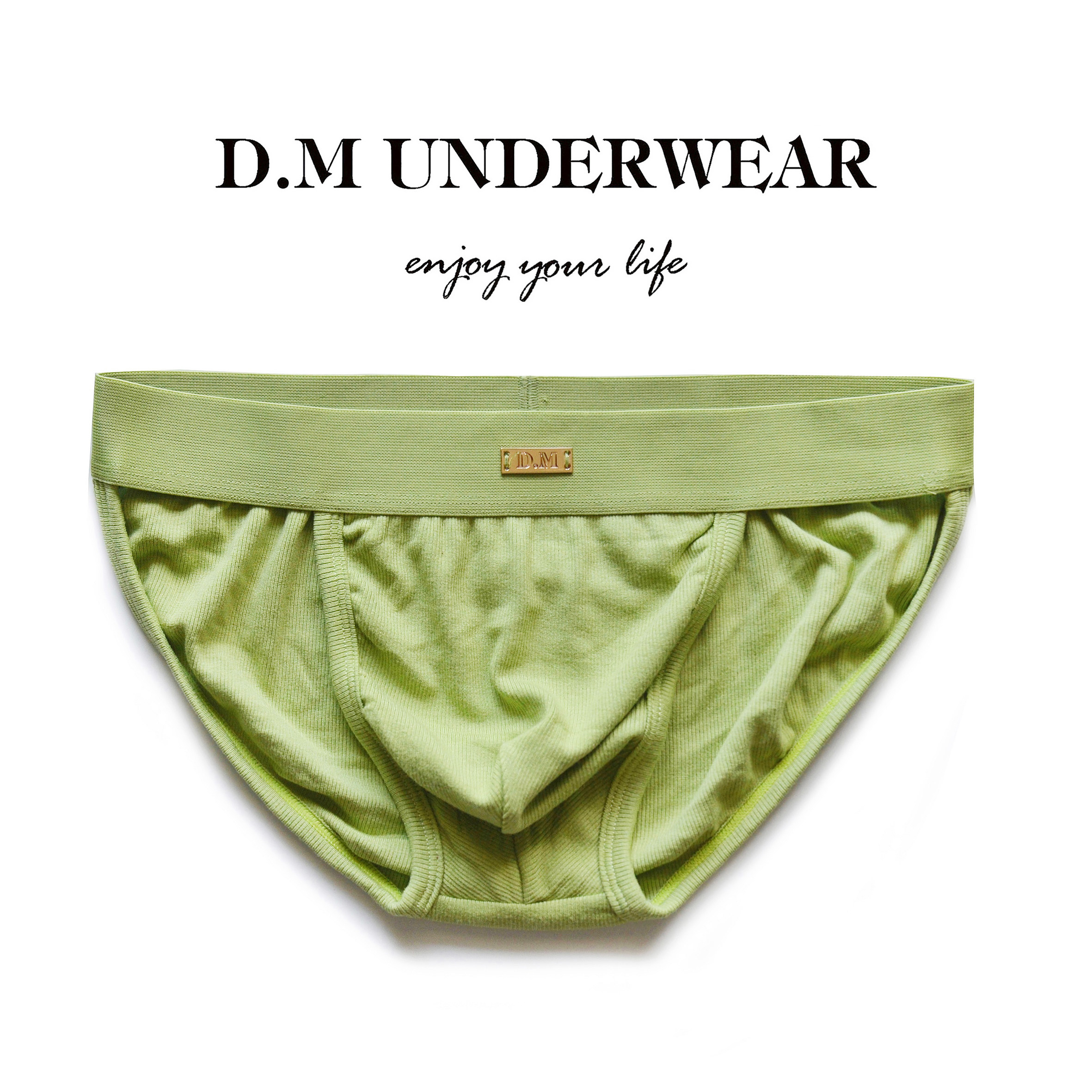 D.M男内裤低腰性感人棉粘纤高弹纯色三角金属标质感商务高叉青年,淘宝优惠券,粉丝福利购,淘宝优惠卷