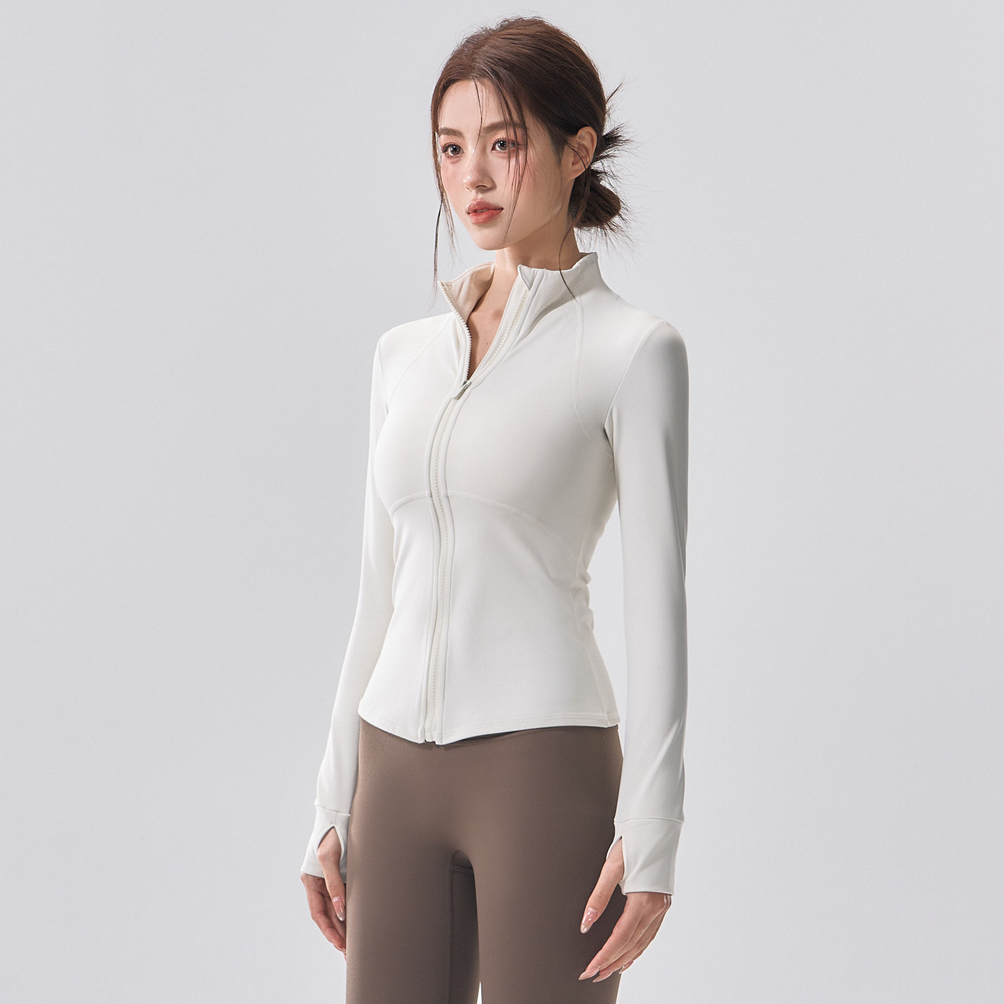 Mitaogirl加绒瑜伽服冬修身厚外套女保暖防寒运动上衣户外健身服,淘宝优惠券,粉丝福利购,淘宝优惠卷