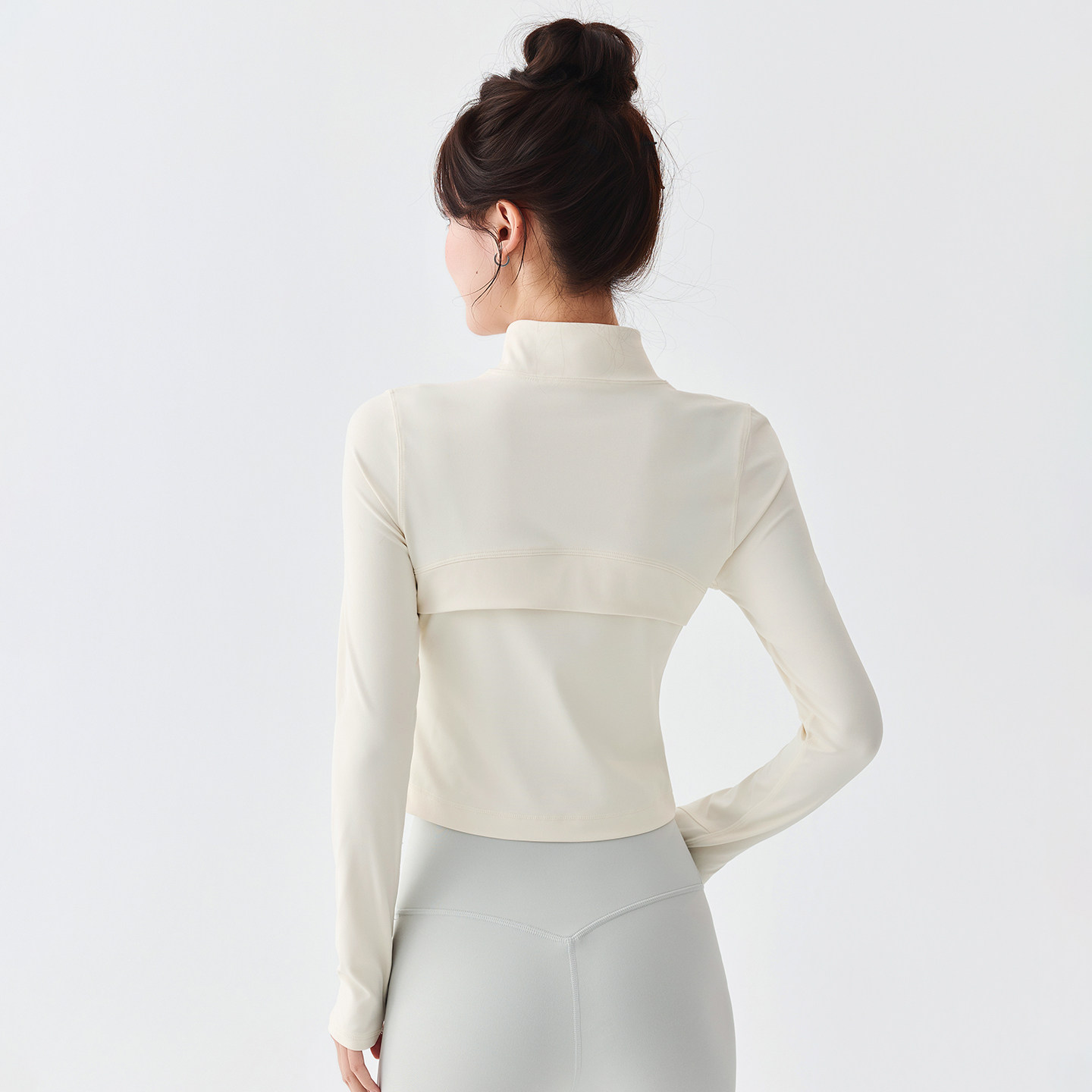 Mitaogirl秋冬立领跑步运动上衣外套女瑜伽普拉提训练健身服长袖,淘宝优惠券,粉丝福利购,淘宝优惠卷